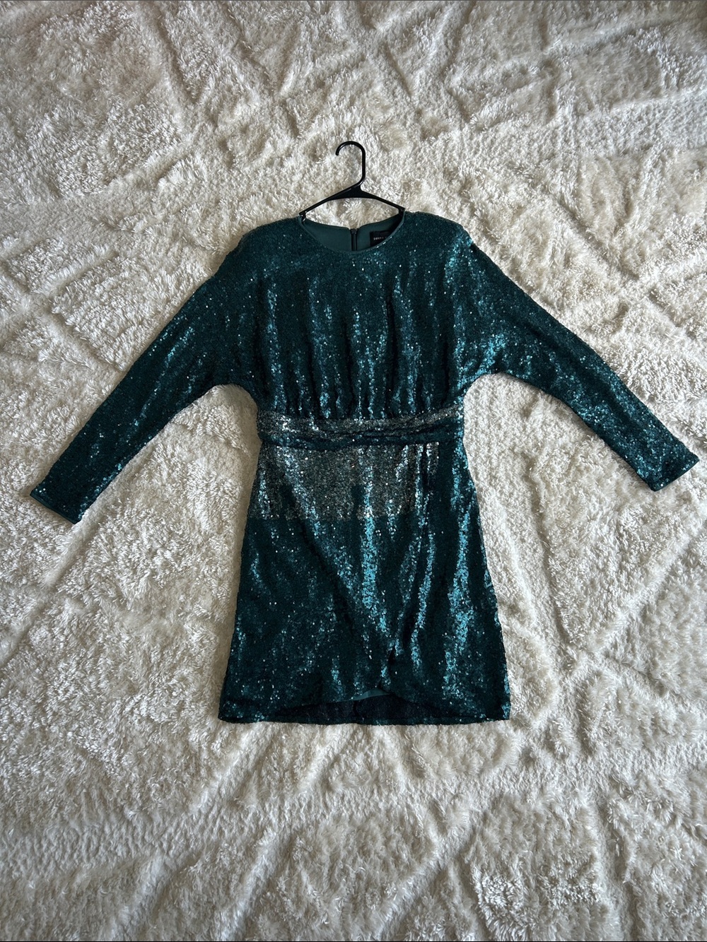 Donna Morgan Teal Sequin Party Dress